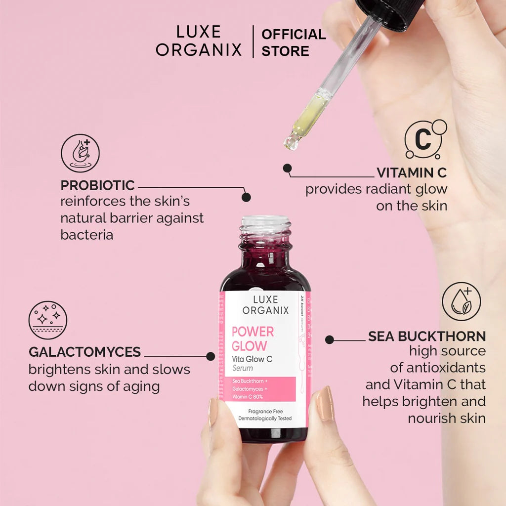Luxe Organix Power Glow Vita Glow C Serum 30mL
