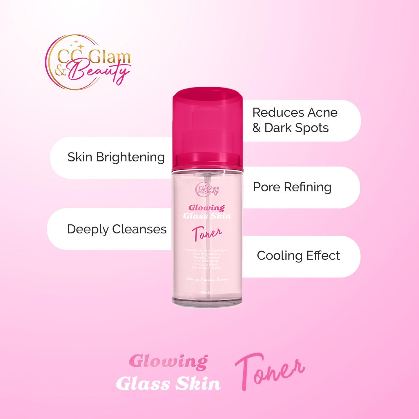 Cris Cosmetics Glam & Beauty Glowing Glass Skin Toner 75mL