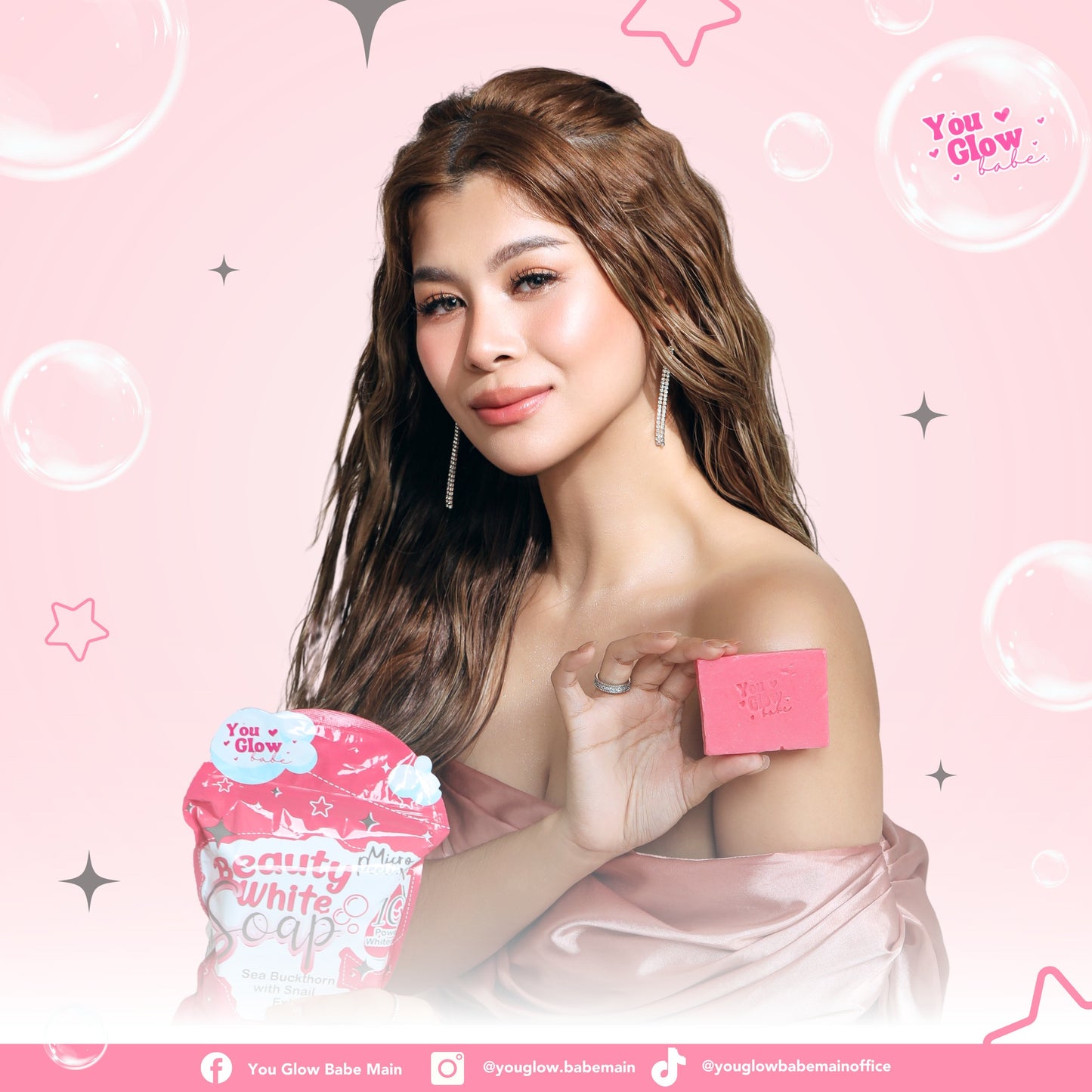 You Glow babe Beauty White Soap Sea Buckthorn with Snail Extract 5pcs x 70g