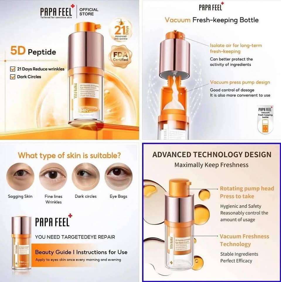 PAPA FEEL 5D Peptide Eye Cream 15g