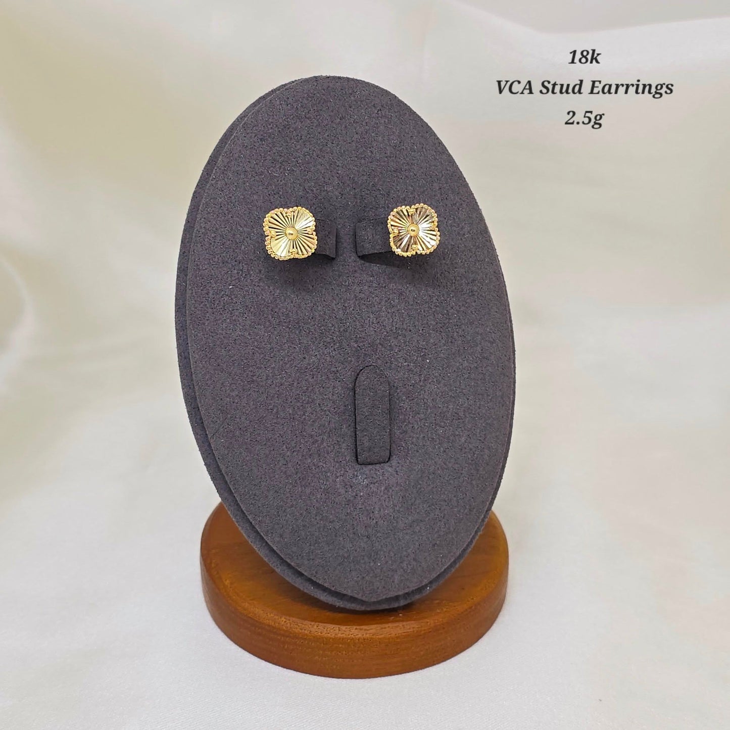 VCA Stud Gold Earrings