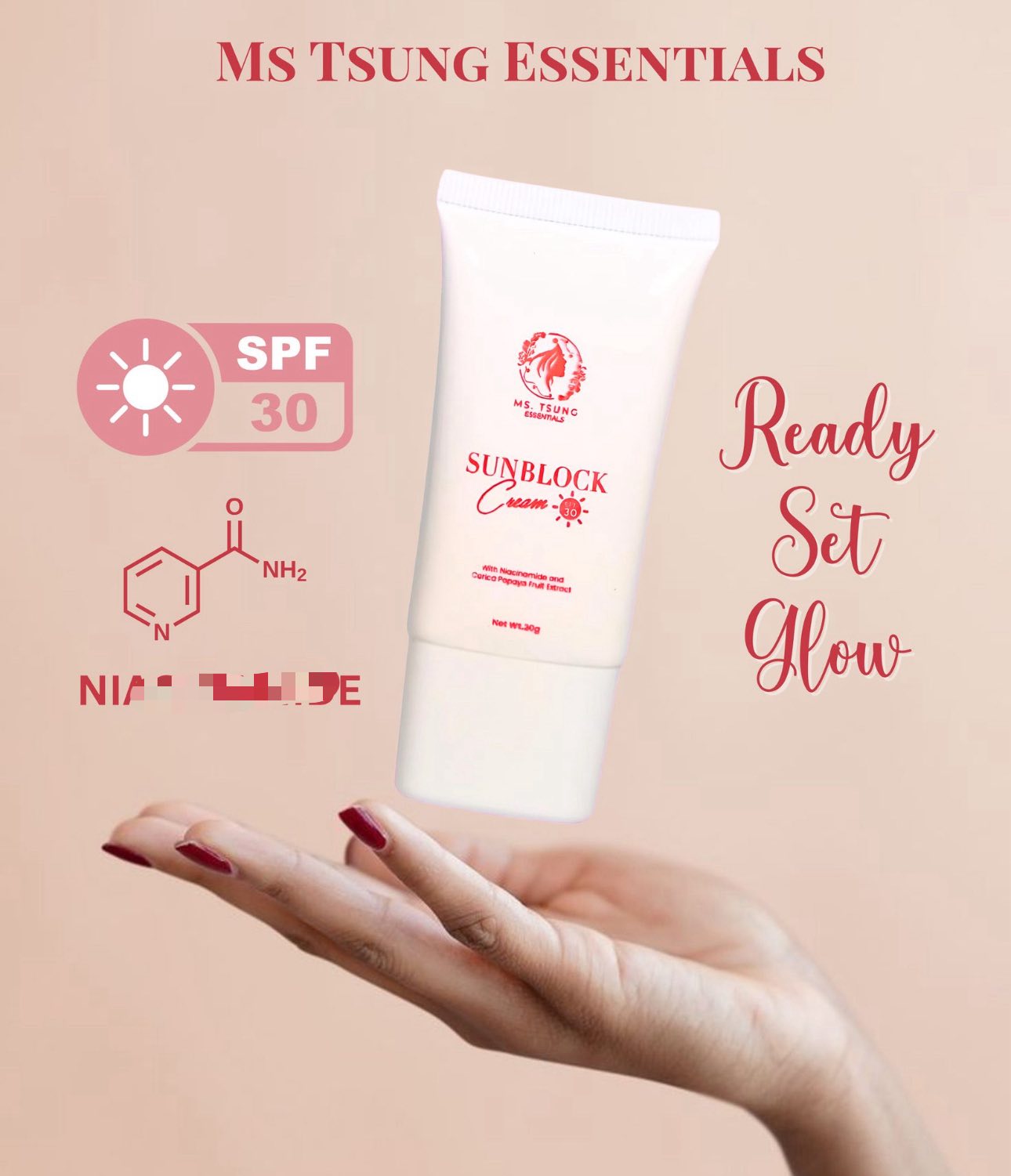 Ms. Tsung Luminous SPF30 Sunblock Cream 30g