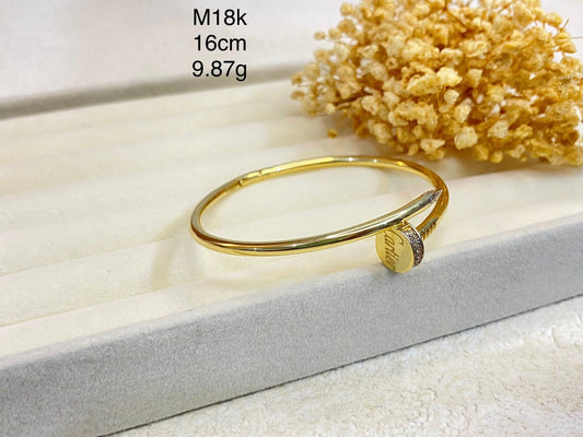 Cartier Nail Bangle with Stone