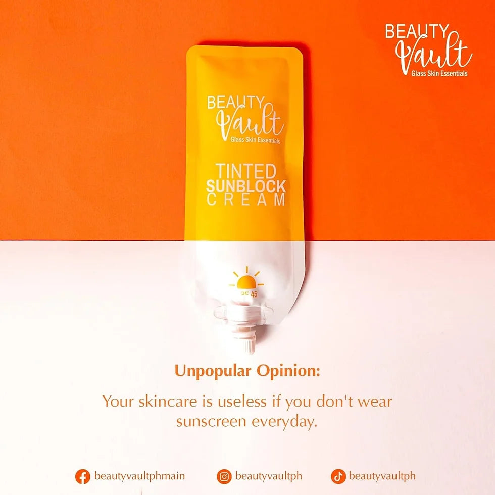 Beauty Vault Tinted Sunblock Cream SPF 45 - 50g