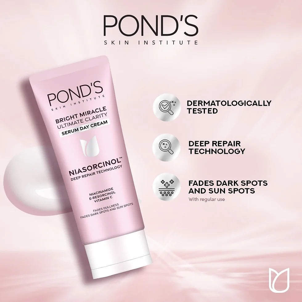 Pond's Bright Miracle Serum Day Cream Niasorcinol 40g