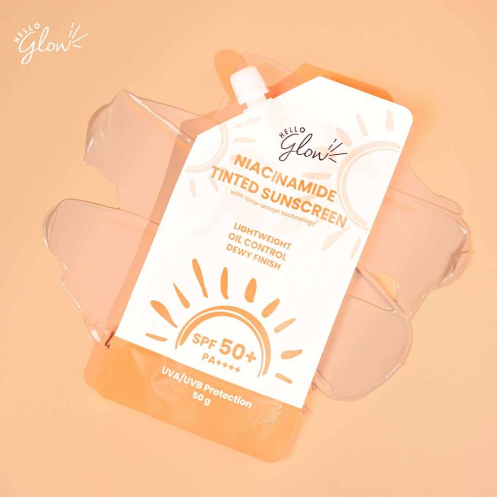Hello Glow Niacinamide Tinted Sunscreen with Tone Adapt Technology 50g