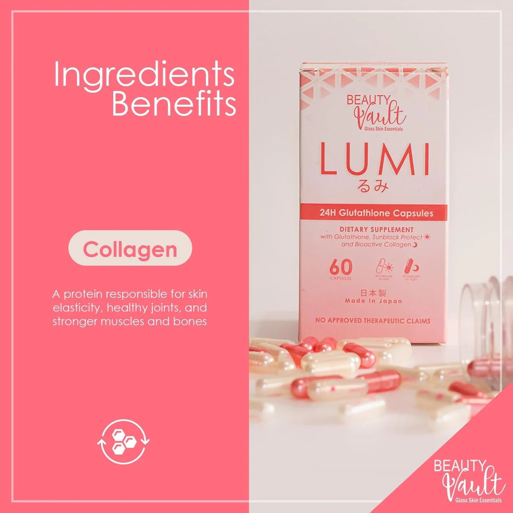 Beauty Vault Lumi 24H Glutathione (60 Capsules)