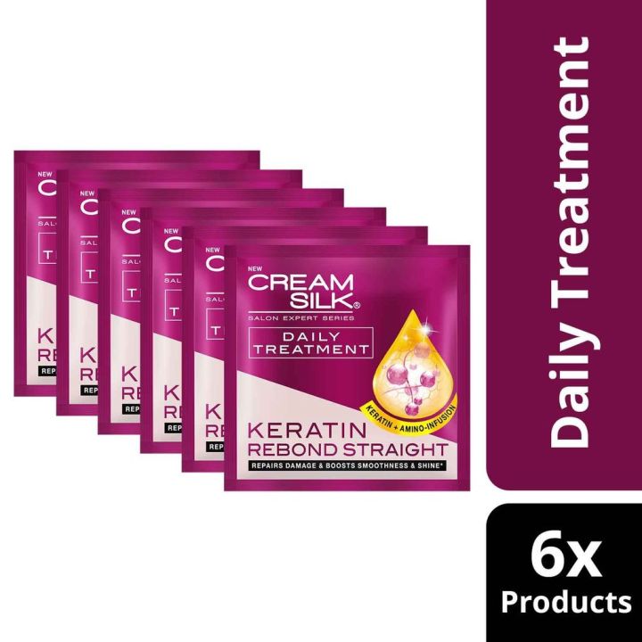 Cream Silk Daily Treatment Keratin Rebond Straight 18mLx6sachets
