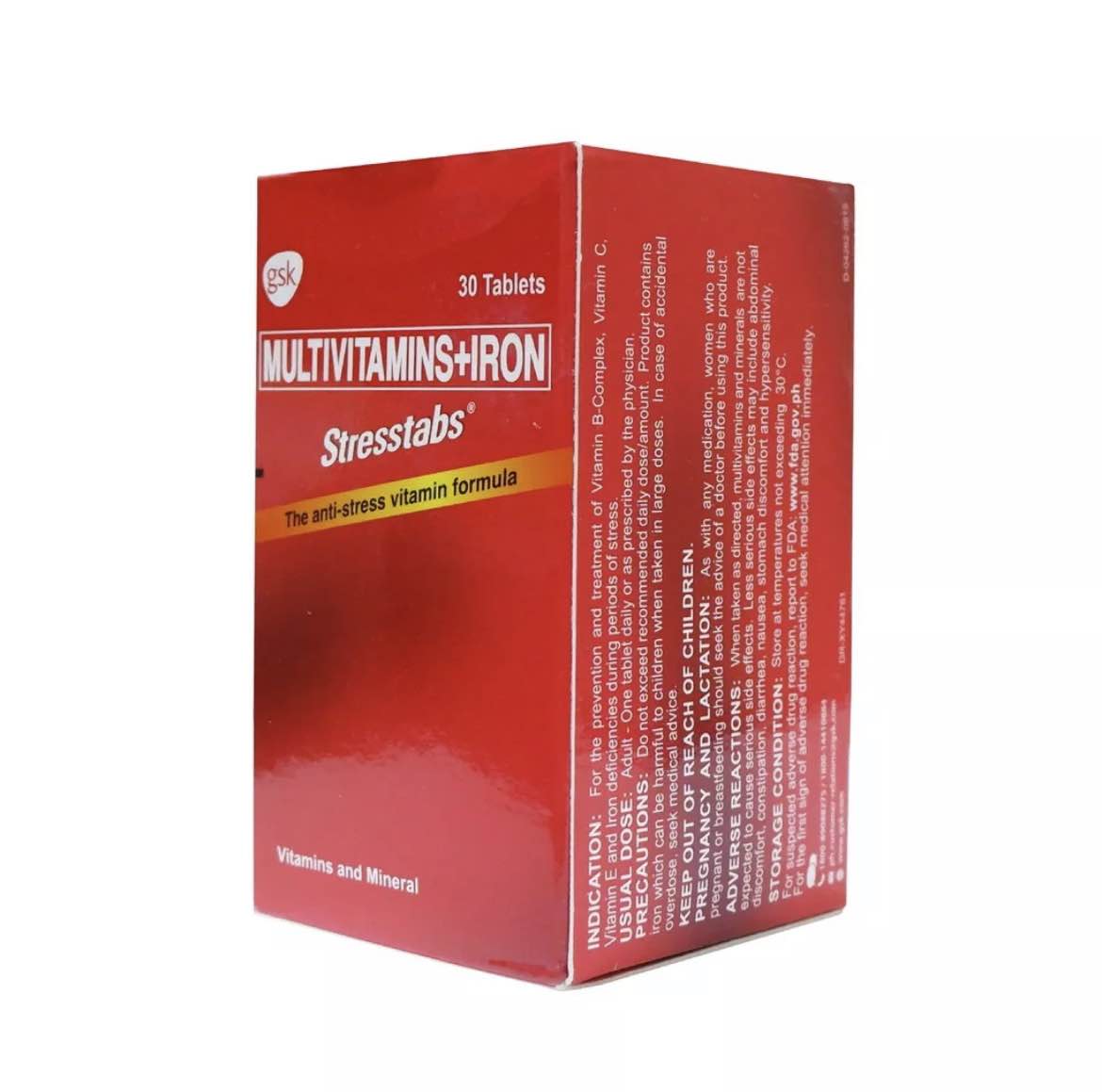 Stresstabs Multivitamins+Iron 30tablets