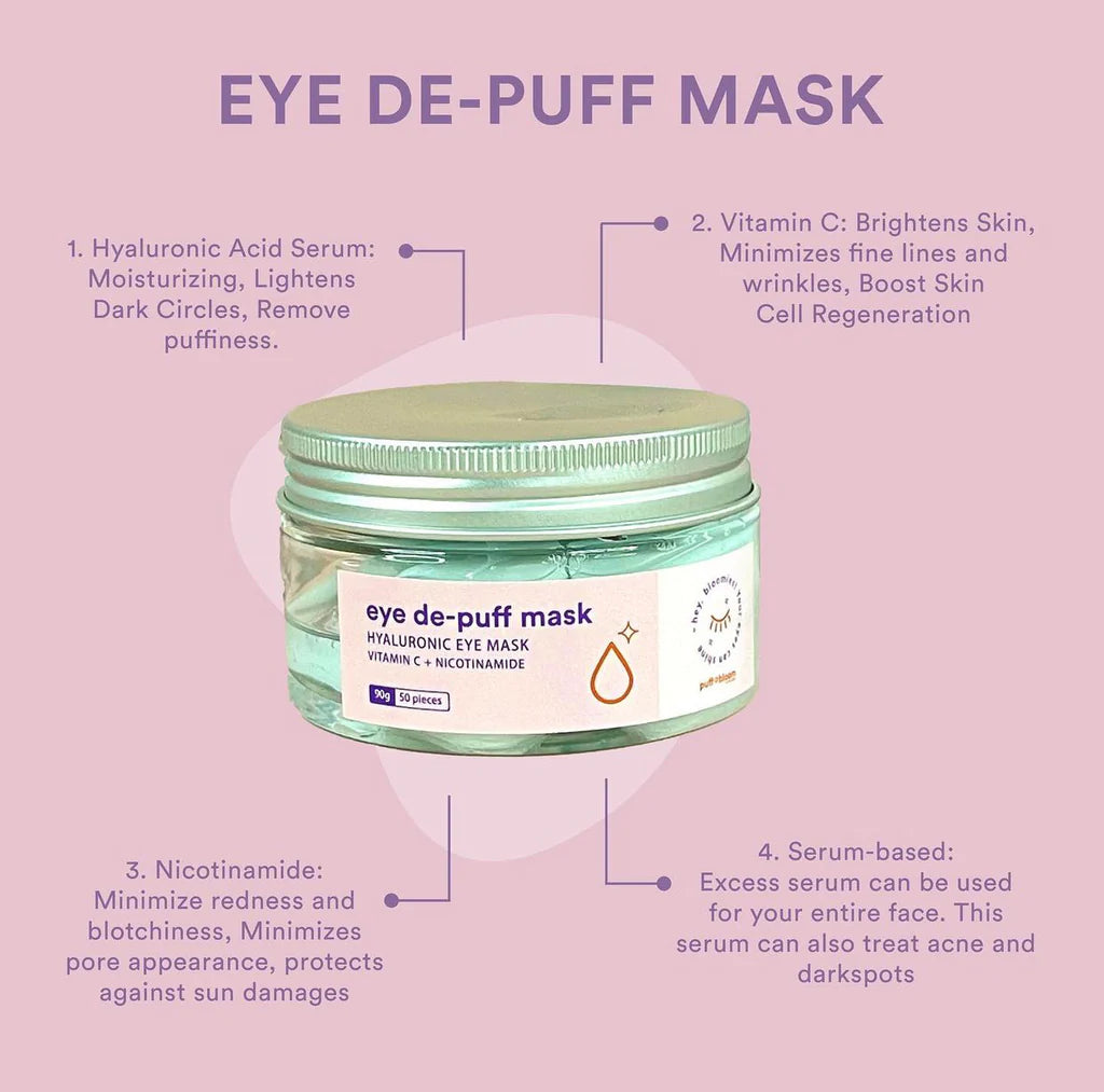 Puff and Bloom Eye De-Puff Mask 90g 50 sheets
