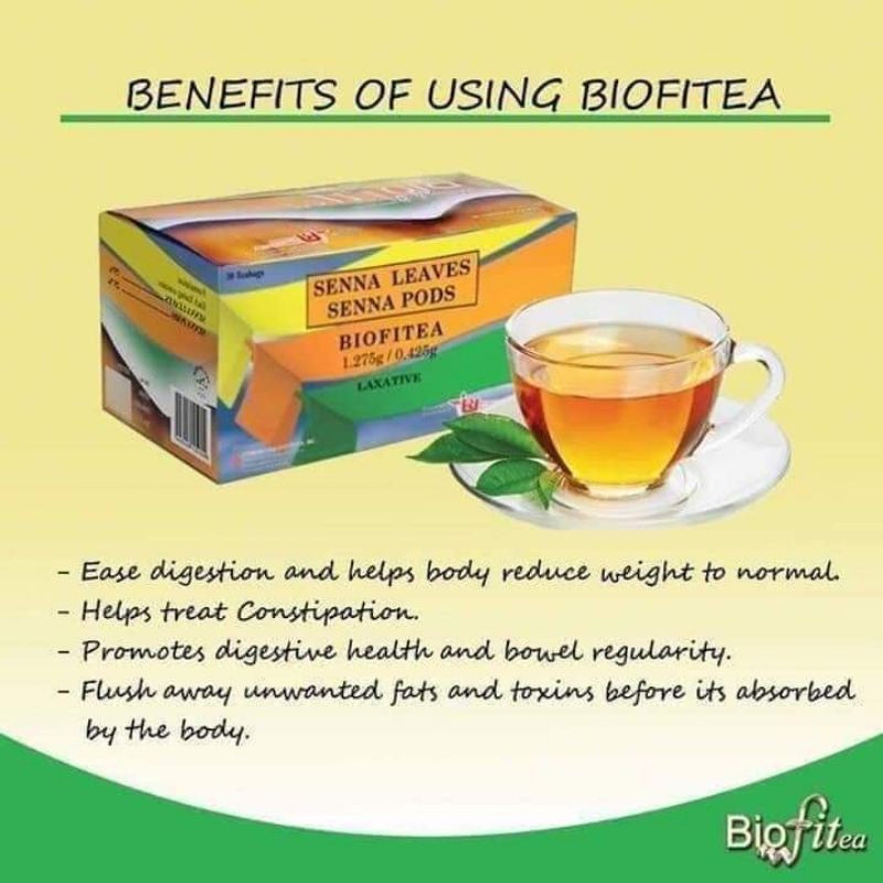 Senna Leaves Senna Pods Biofitea 30 Teabags 425mg