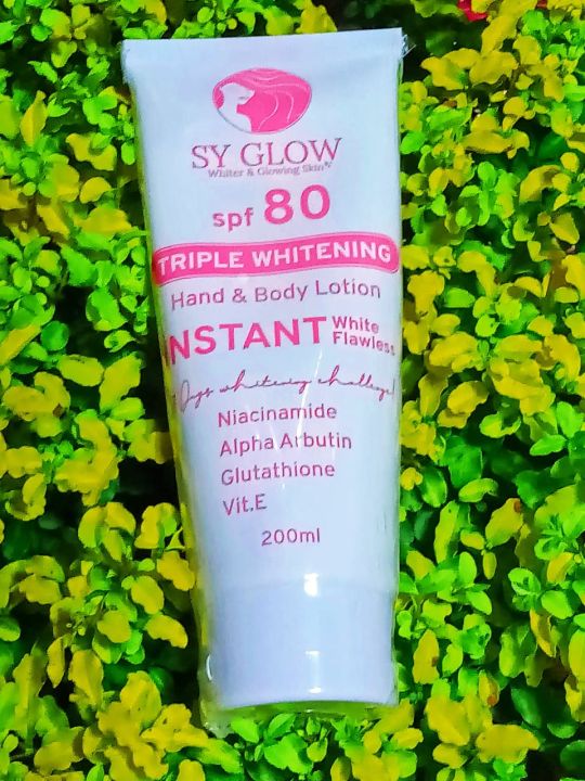SY GLOW Whiter & Glowing Skin TRIPLE WHITENING Instant White SPF 80 200ml