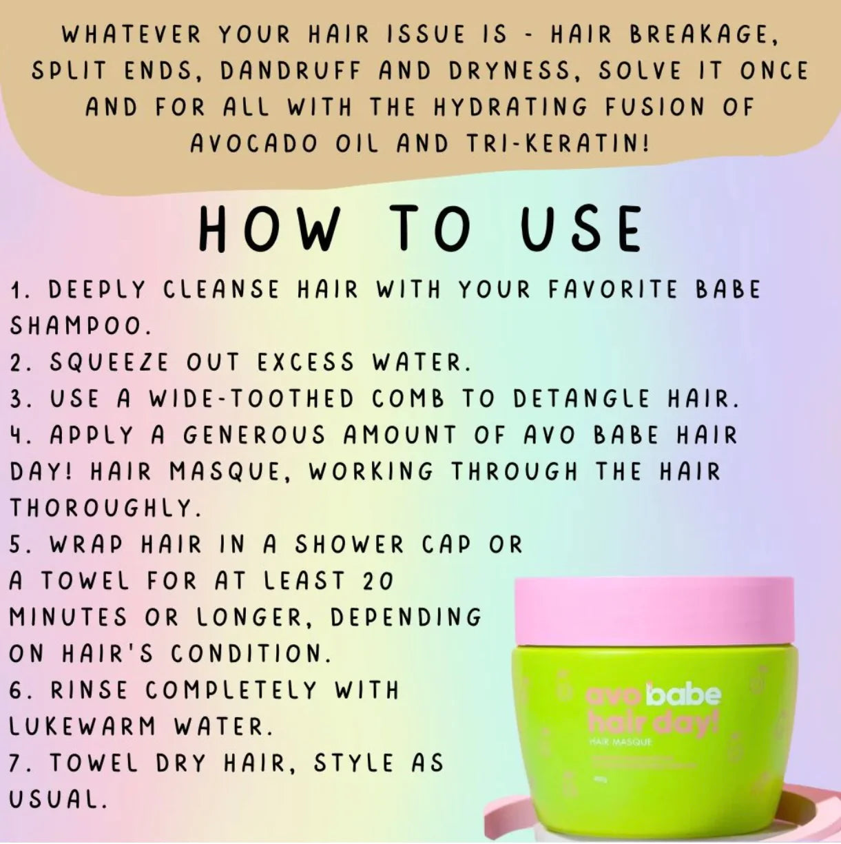 Babe Formula Avo Babe Hair Masque Tub 450g