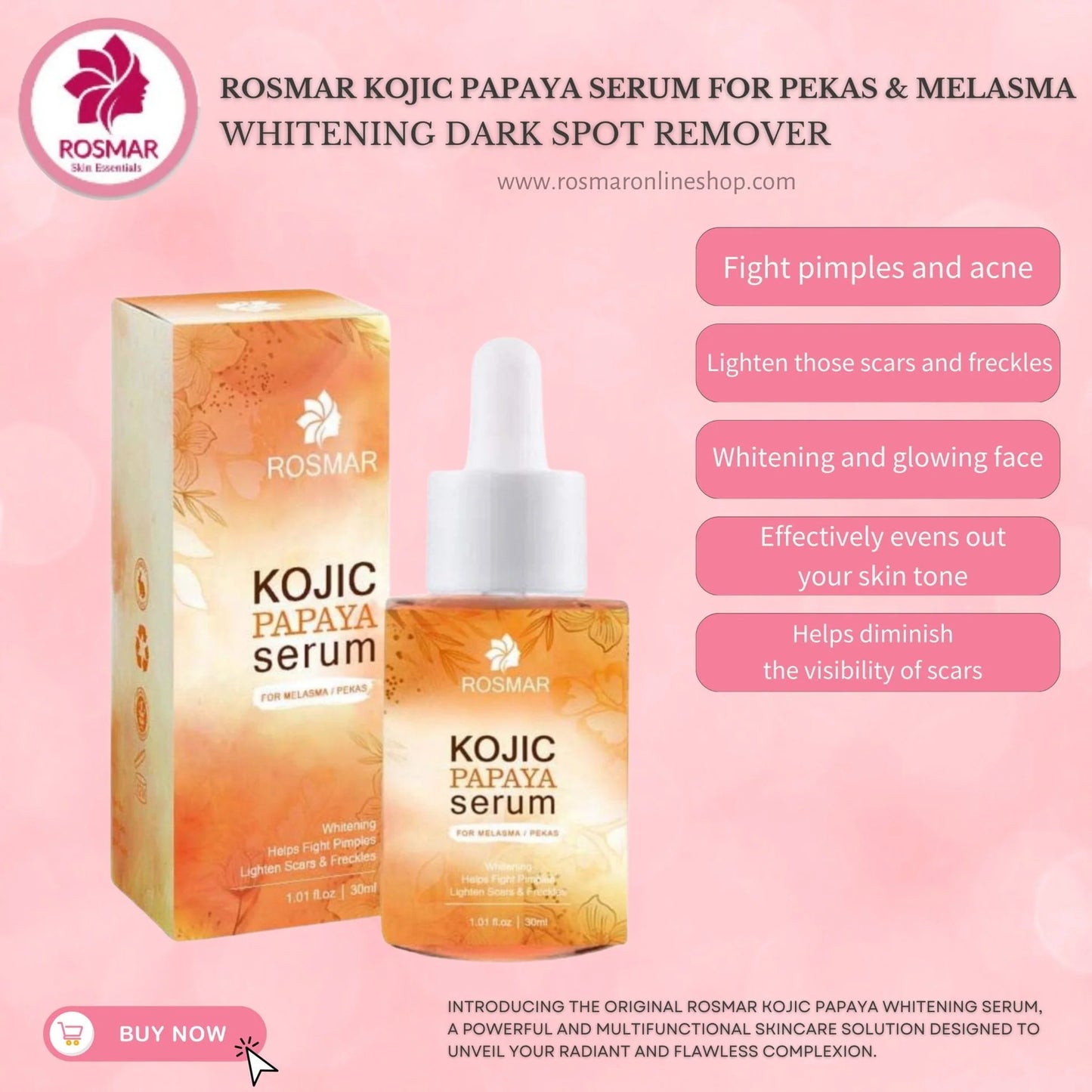 Rosmar Kojic Papaya Serum 30mL