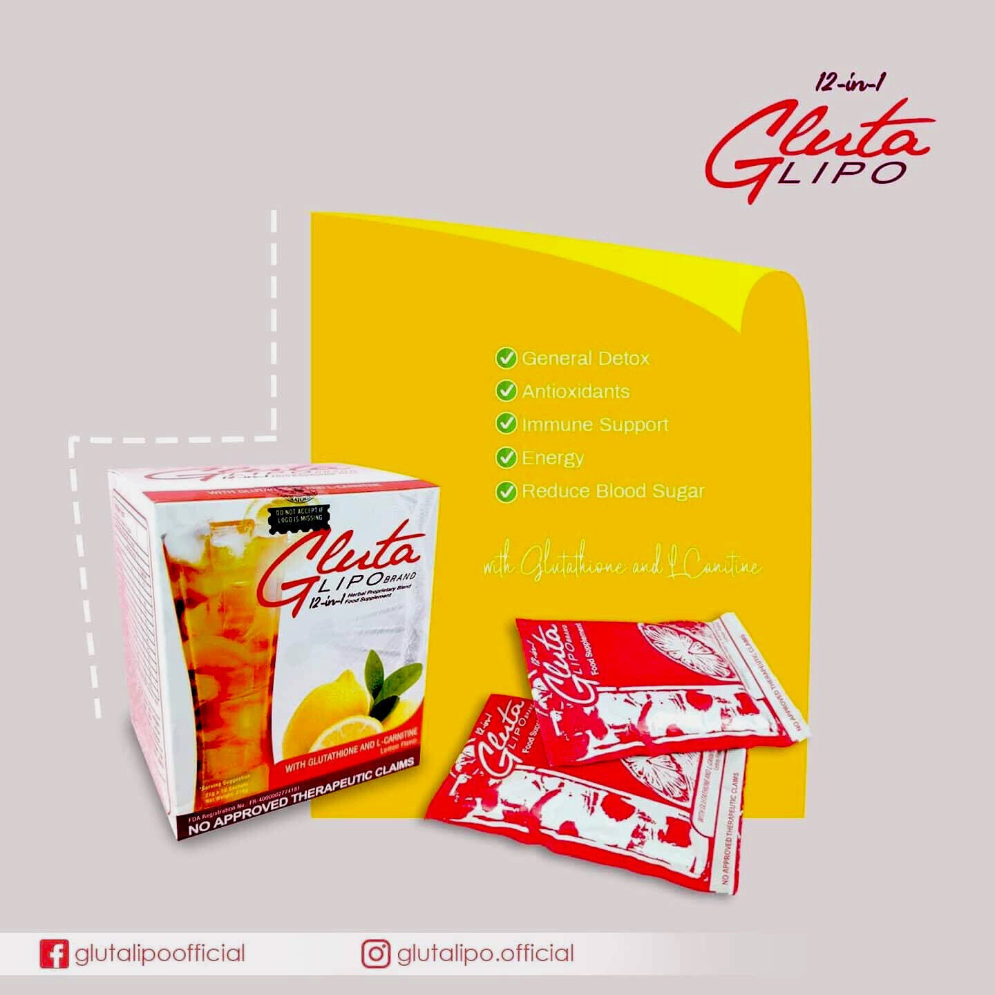 GlutaLipo Whitening & Slimming Lemon Juice