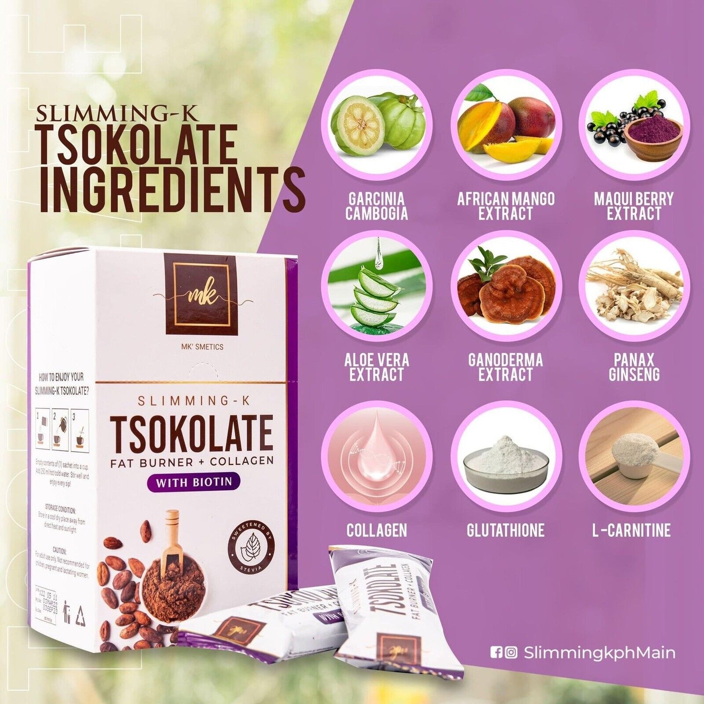 MK Slimming K Tsokolate Fat Burner + Collagen