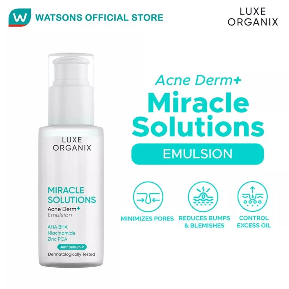 Luxe Organix Miracle Solutions Acne Derm + Emulsion 80mL