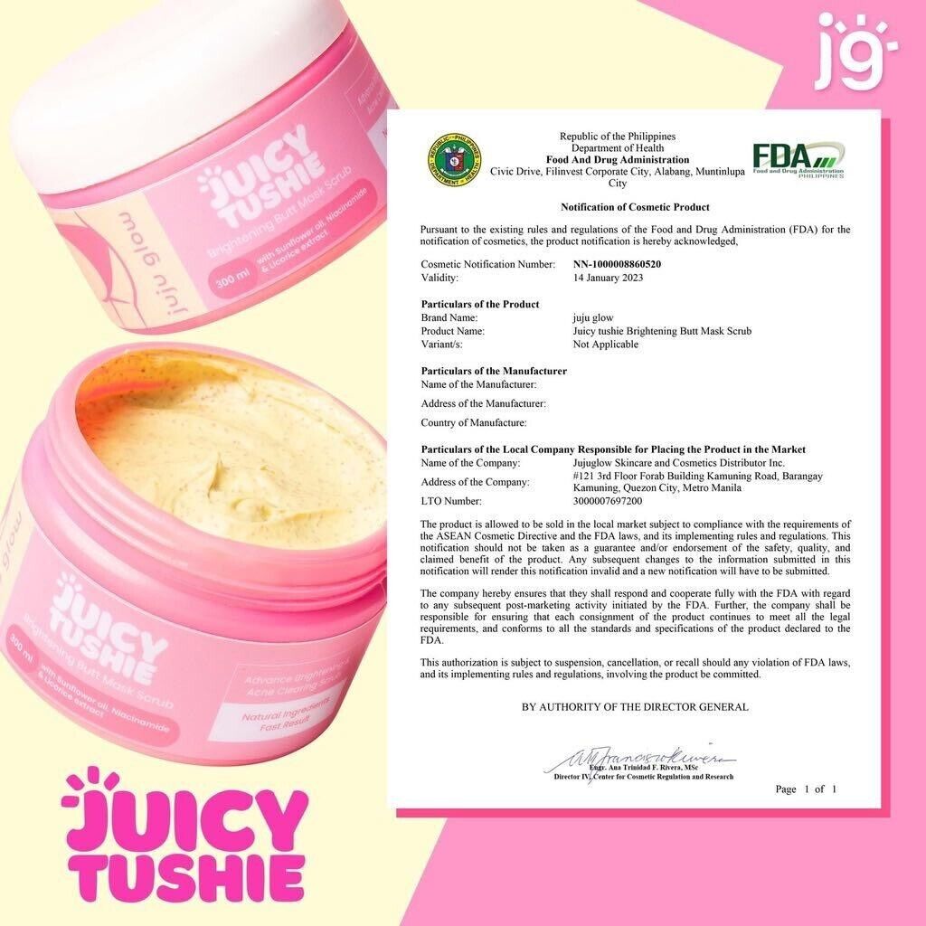 Juicy Tushie Brightening Butt Mask Scrub 300ml
