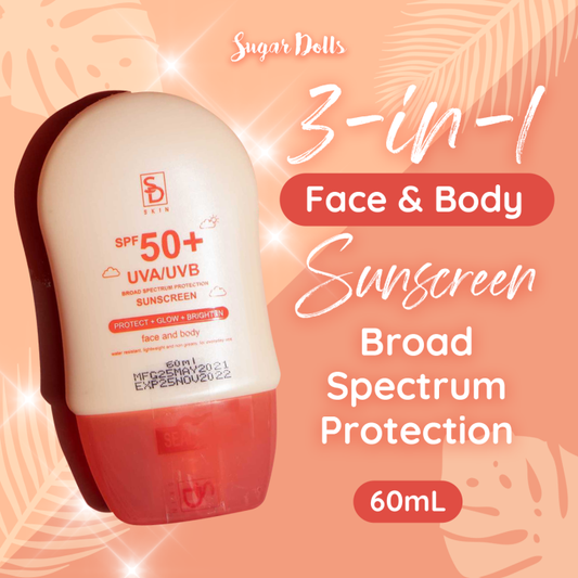 Sugar Dolls 3 in 1 Face and Body Suncreen UVA/UVB SPF5+ 60mL
