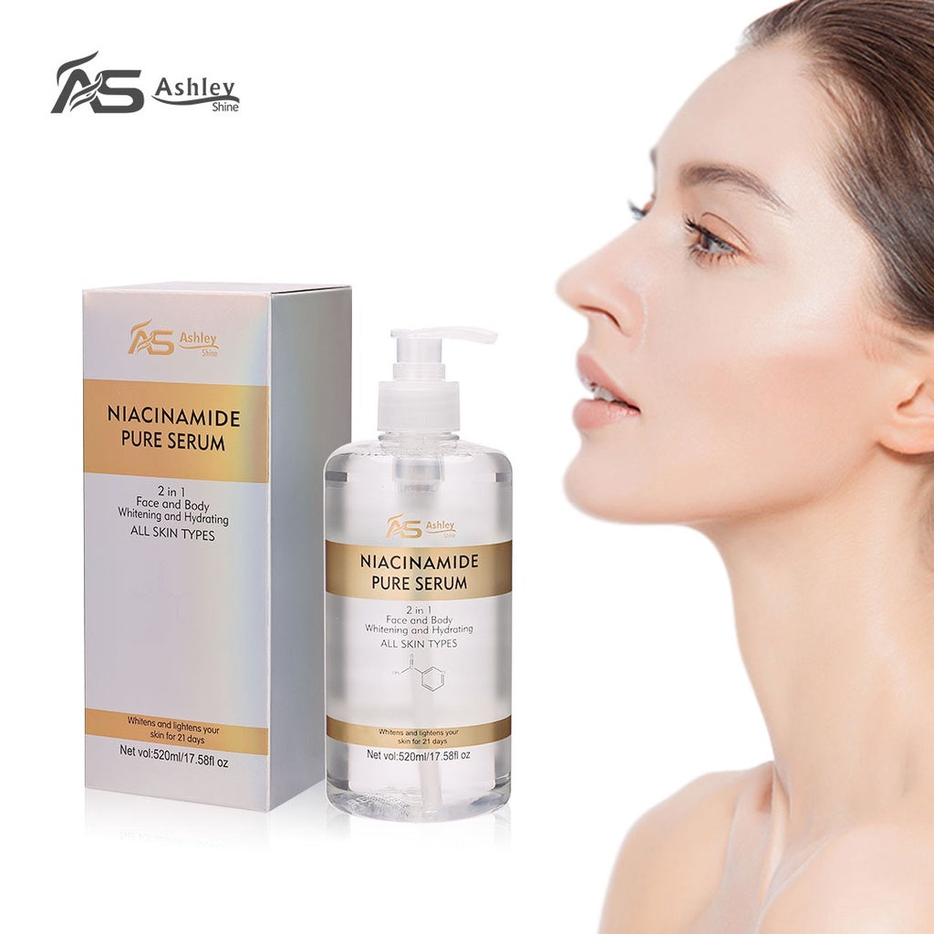 Ashley Shine Niacinamide Pure Serum 2 in 1 Face and Body Whitening and Hydrating 520mL