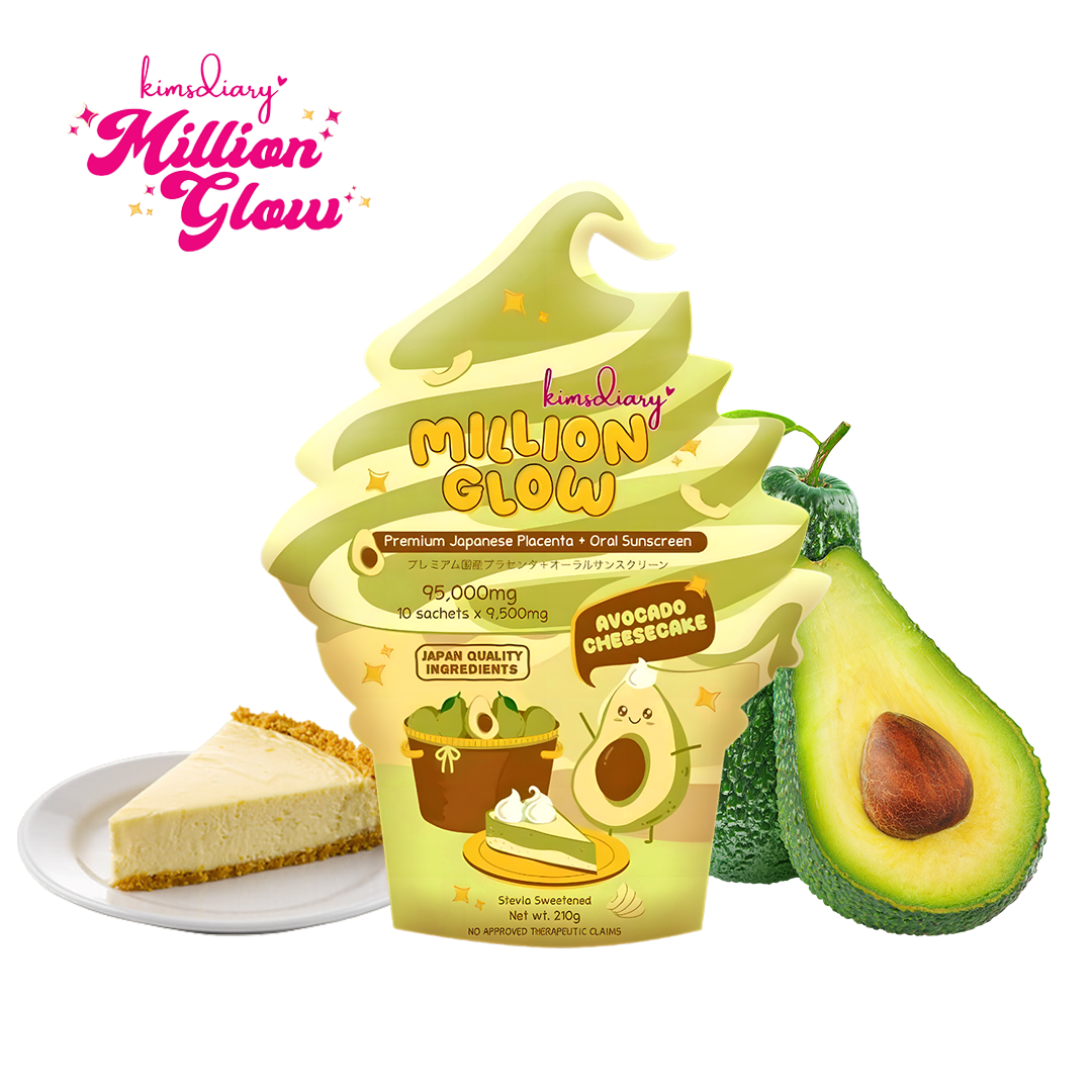 Million Glow Premium Japanese Placenta + Oral Sunscreen Avocado Cheesecake