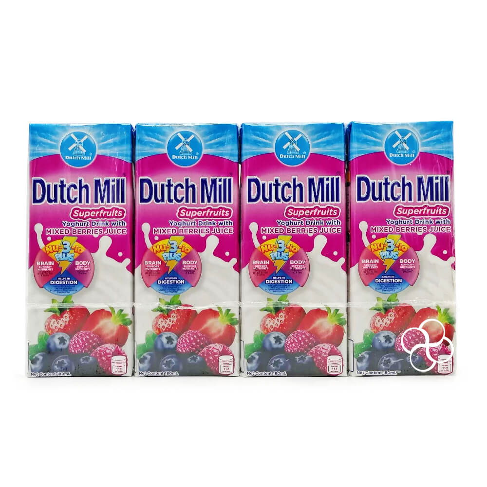 Dutch Mill Yogurt Drink Mixed Berries 4 x 180mL