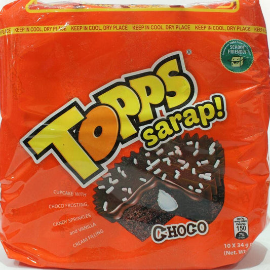 Topps Sarap Choco Cupcake 34gX10's