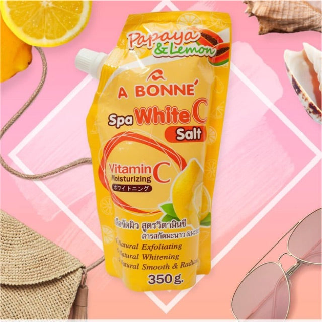 A Bonne' Spa White C Moisturizing Salt Papaya & Lemon 350g