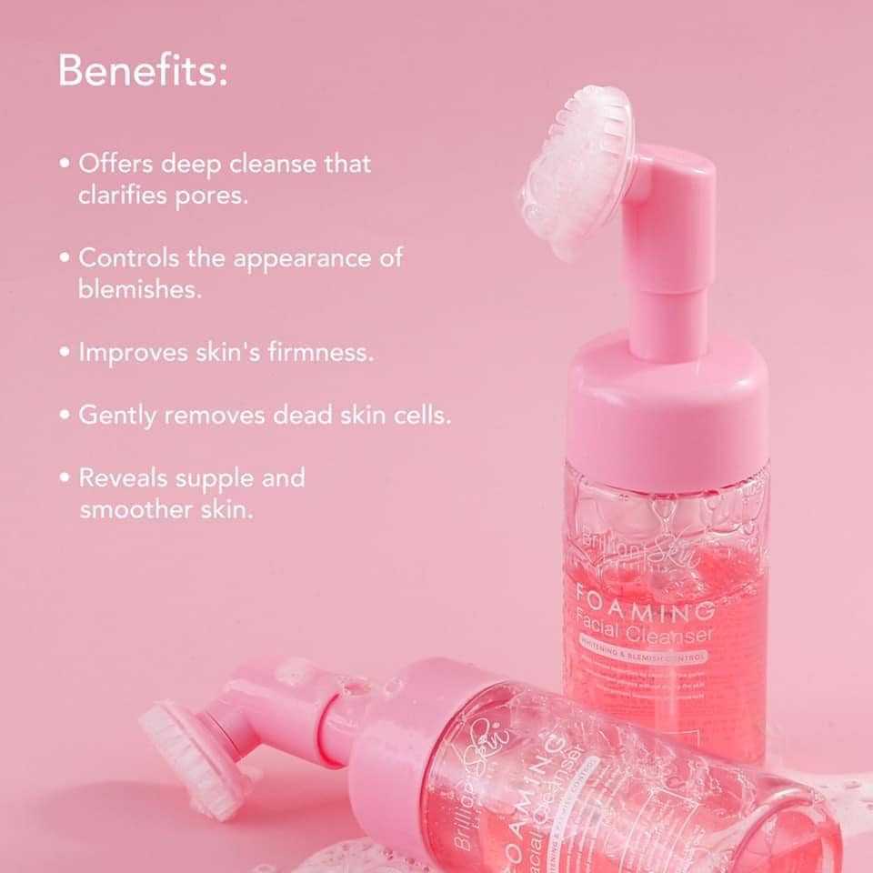 Brilliant Skin Foaming Facial Cleanser with Silicone Head Brush 100ml