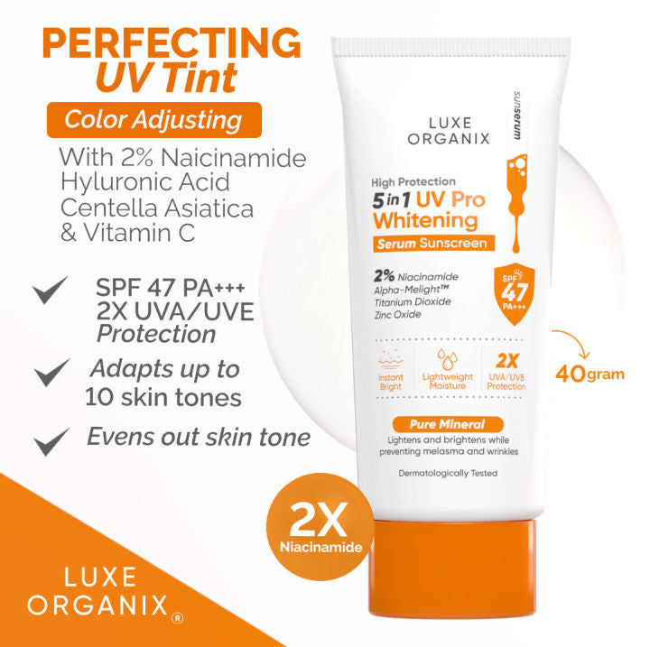 Luxe Organix 5 in 1 UV Pro Whitening Serum Sunscreen 40g