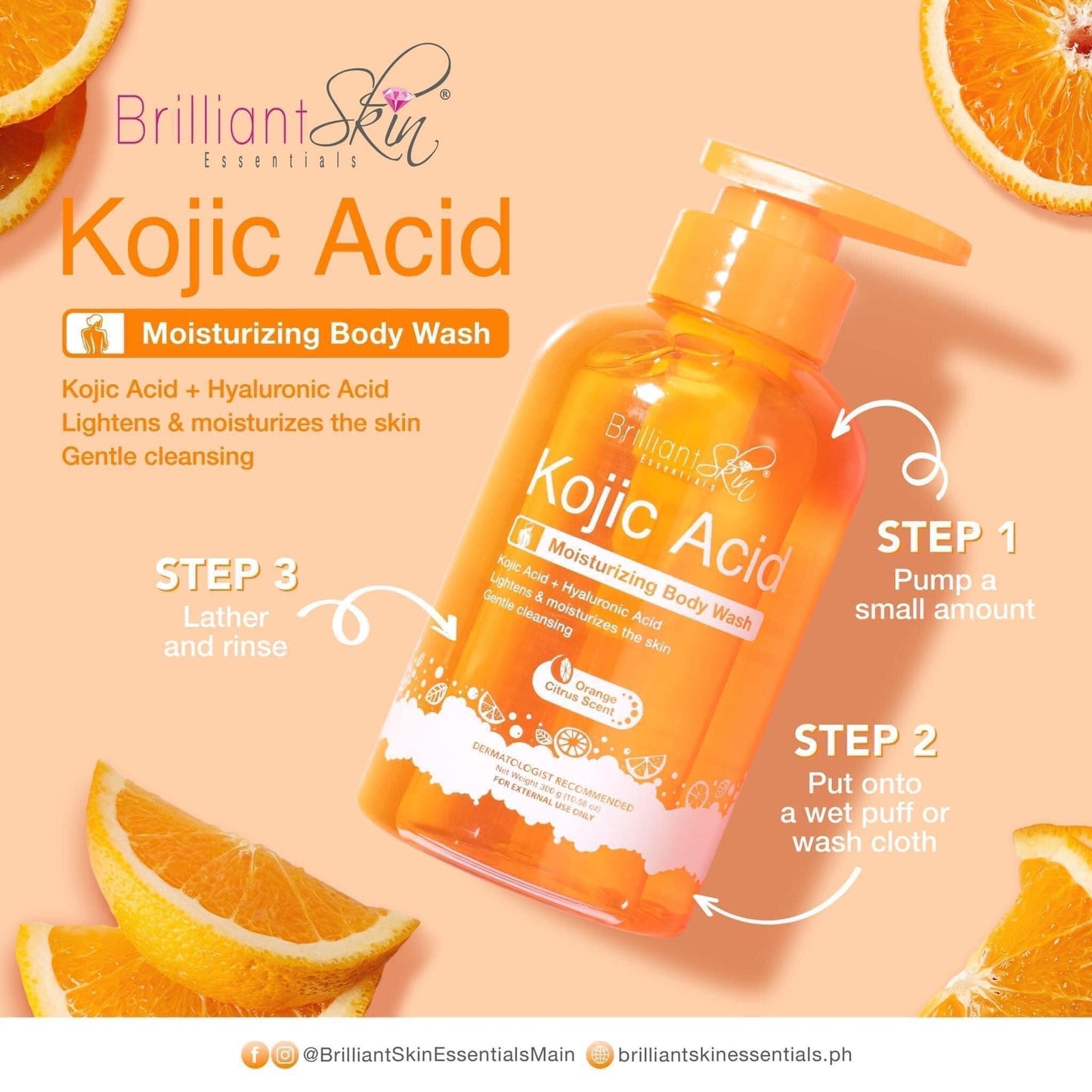 Brilliant Skin Kojic Acid Moisturizing Body Wash