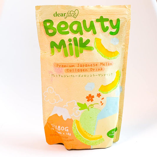 Dear Face Beauty Milk Premium Japanese Melon Collagen Drink (18g x 10sachets)