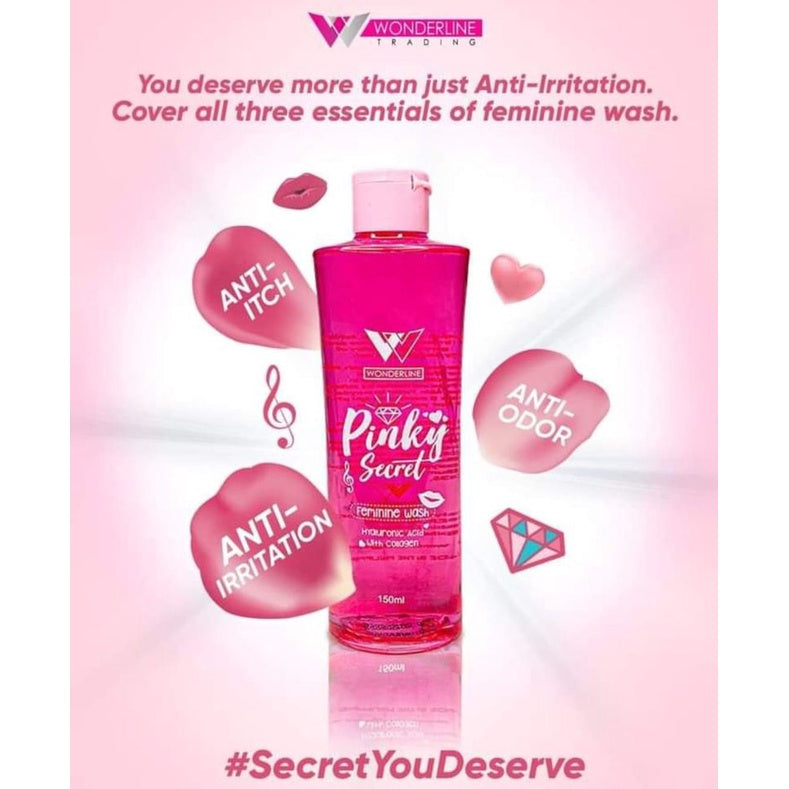 Wonderline Pinky Secret Feminine Wash (Hyaluronic Acid + Collagen) 150 ml