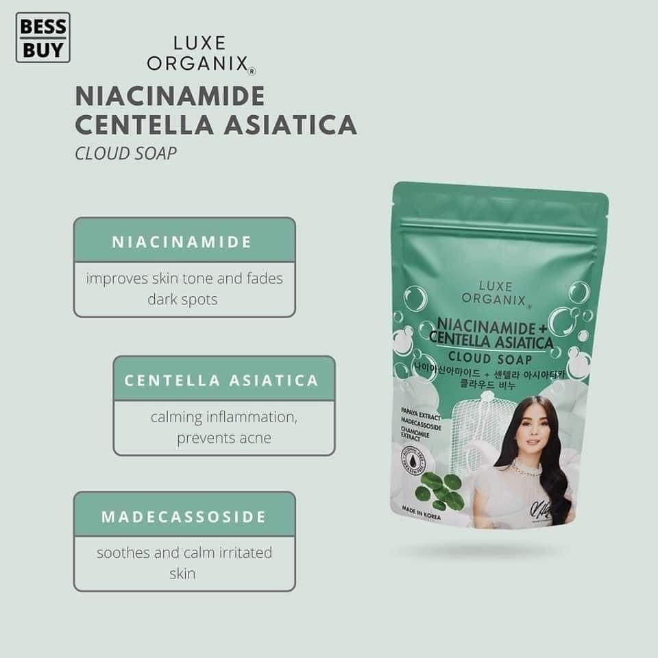 Luxe Organix Niacinamide + Centella Asiatica Cloud Soap 180g