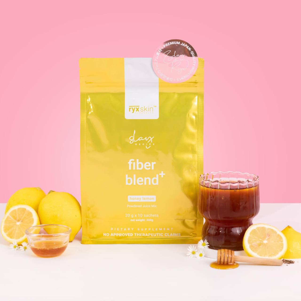 RYX Fiber Blend Honey Lemon Powdered Juice Mix 200g 20gX10sachets