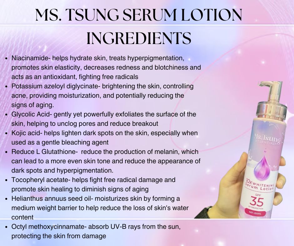Ms. Tsung 10x Whitening Serum Lotion 250mL