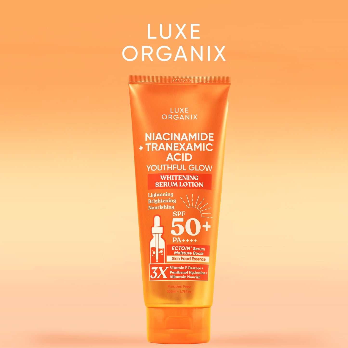 Luxe Organix Niacinamide+Tranexamic Acid Whitening Serum Lotion 200mL