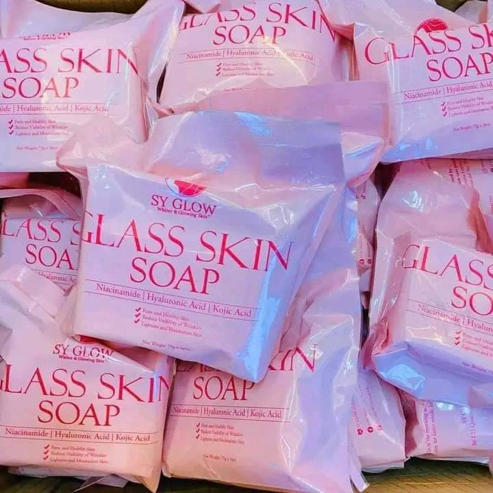 SY Glow Glass Skin Soap with Niacinamide|Hyaluronic Acid|Kojic Acid 75gX3