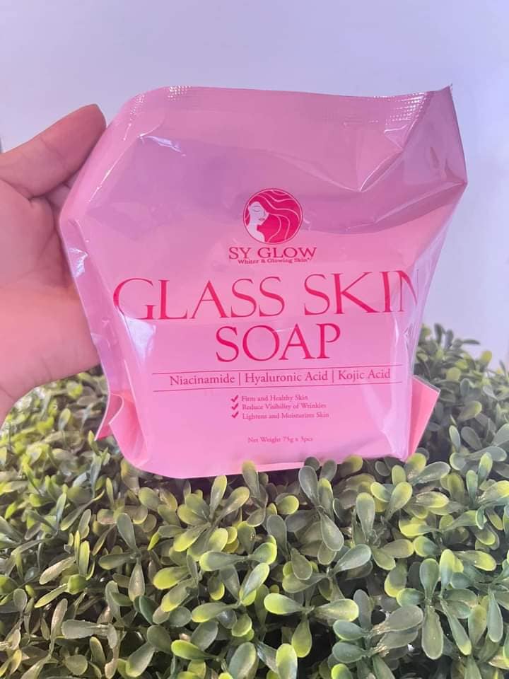 SY Glow Glass Skin Soap with Niacinamide|Hyaluronic Acid|Kojic Acid 75gX3