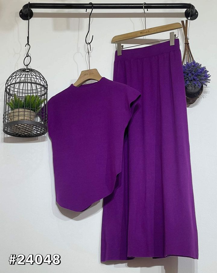 Premium Soft Knitted Coordinates Top & Long Skirt