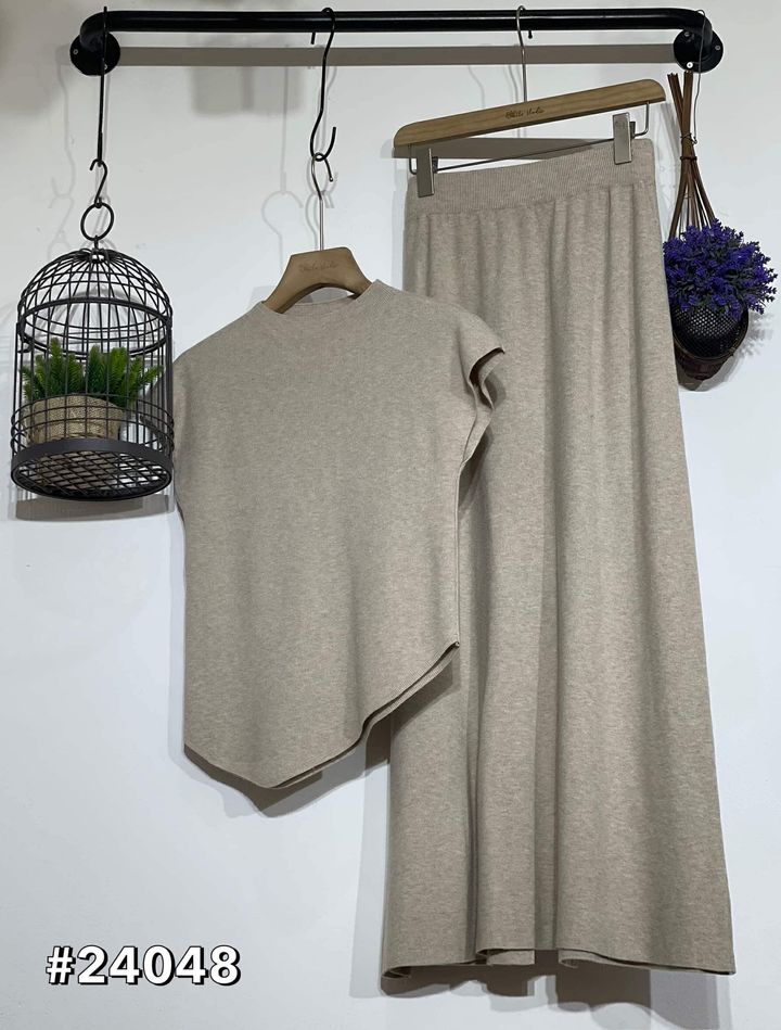 Premium Soft Knitted Coordinates Top & Long Skirt