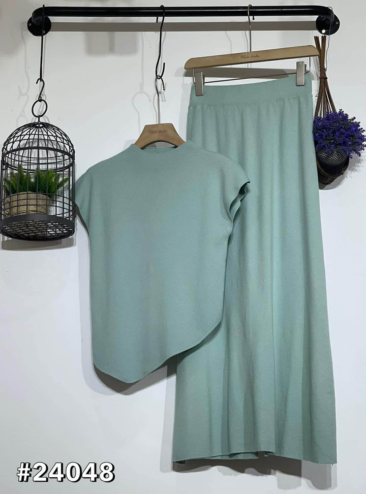 Premium Soft Knitted Coordinates Top & Long Skirt