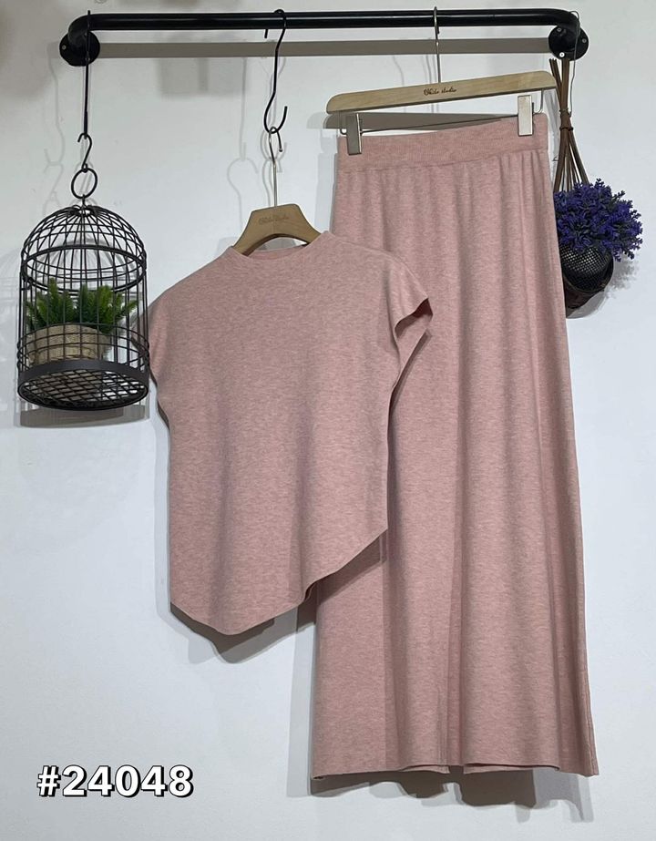 Premium Soft Knitted Coordinates Top & Long Skirt