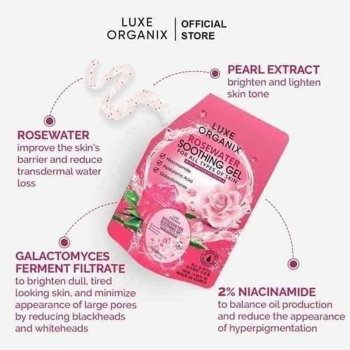 Luxe Organix Rosewater Soothing Gel 100mL