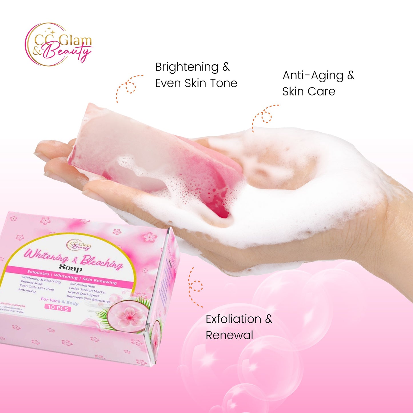 CC Glam & Beauty Whitening & Bleaching Face & Body Soap 70g