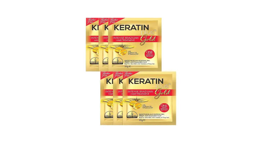 Keratin Plus Gold Intense Brazilian Hair Treatment 6x20g