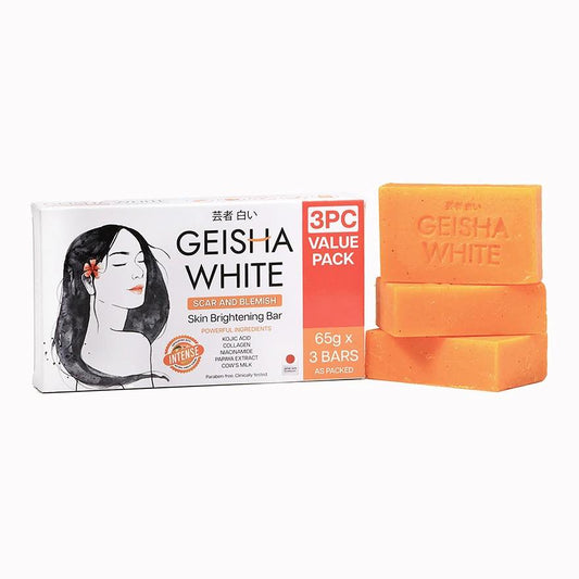 GEISHA WHITE Scar and Blemish Intense Soap 3PC