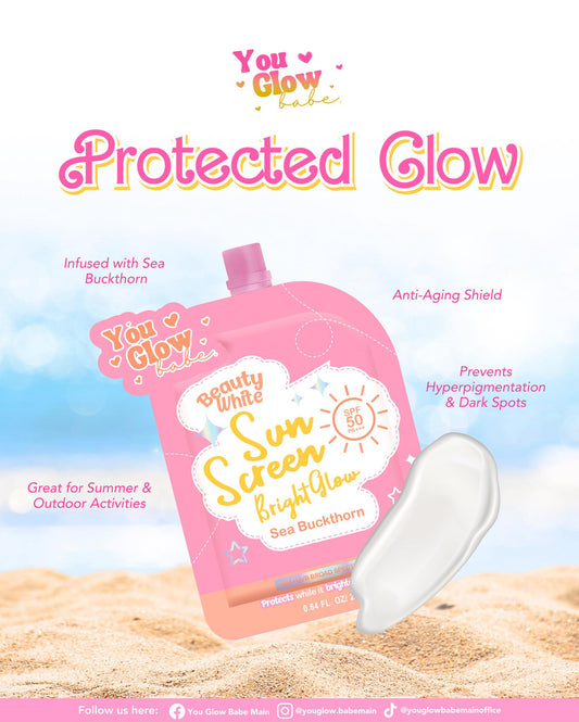You Glow Babe Beauty White Sunscreen Bright Glow SPF50 PA+++ 25g
