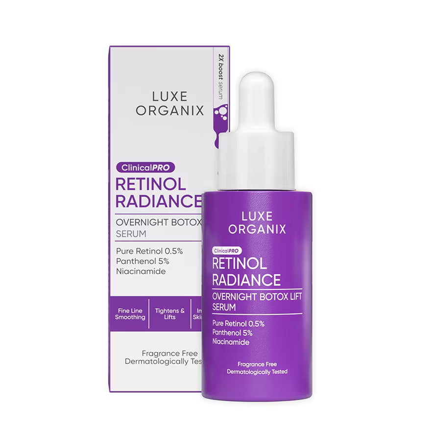 Luxe Organix Retinol Radiance Overnight Botox Lift Serum 30mL