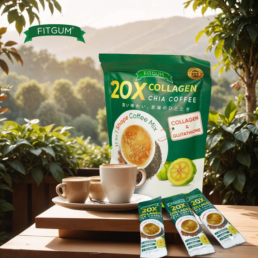 Fitgum 20X Collagen Chia Coffee (12g x 10sachets)